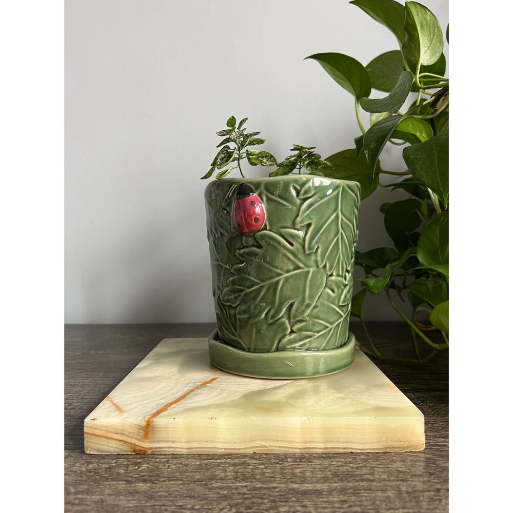 Square-shaped Marbled Green Onyx Slab